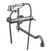 Смеситель для ванны Zorg Antic A 101WDN-SL античное серебро