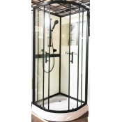 Душевая кабина Frank F100/1 Black 100х100