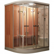 Душевая кабина Frank F915L с финской сауной левая 150х150