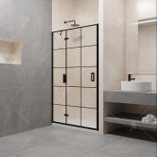 'Душевая дверь 100*195 RGW PA-07 B ''L'' Чёрный/Прозрачное(Принт)/6 мм (Easy) 41080710-84L'