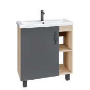 Тумба под раковину Grossman Флай 70 107002 дуб сонома/серый