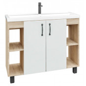 Тумба под раковину Grossman Флай 100 101001 дуб сонома/белый