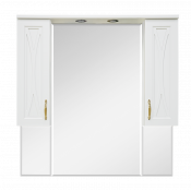 Зеркальный шкаф Misty Амбра 100 П-Амб02100-0122Я белый