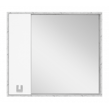 Зеркальный шкаф Misty Мия 90 П-Ми03090-01Л левое белый/серый
