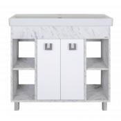 Тумба под раковину Misty Мия 90 П-Ми01090-012 белый/серый