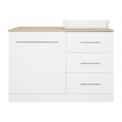 Тумба под раковину Misty Респект 110 Э-Рес01110-13ЯП правый белый/светлое дерево 59 см