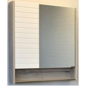 Зеркало-шкаф Comforty Клеон 75 00-00004755 белый/дуб дымчатый