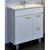 Тумба-умывальник Comforty Клеон 75Н 00-00004758 белый/дуб дымчатый