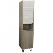 Шкаф-пенал Comforty Клеон 40 00-00003947 белый/дуб дымчатый