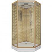 Душевая кабина Niagara Luxe NG-7702DG 100х100 золото