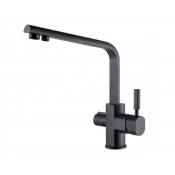 Смеситель для кухни Kaiser Decor 40144-2 под фильтр черный мрамор