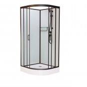 Душевая кабина Frank F409 Black без крыши 90х90