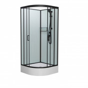 Душевая кабина Frank F409/1 Black без крыши 90х90