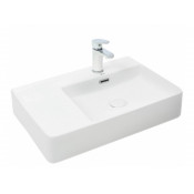 Накладная раковина WeltWasser Elbach 2223 60.5х43 левая белый глянец