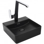 Накладная раковина WeltWasser Elbach 2177 MB 42х42 черный матовый
