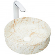 Накладная раковина WeltWasser Elbach 3134 M829 35.5х35.5 белый мрамор