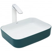 Накладная раковина WeltWasser Elbach M2195 DGW 50х39 белый/темно-зеленый матовый