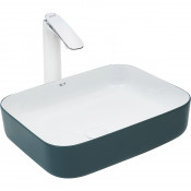 Накладная раковина WeltWasser Elbach 2195 GW 50х39 зеленый/белый