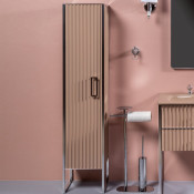 Пенал Armadi Art Monaco 868-CPCR-L 35х170 глянец капучино/хром