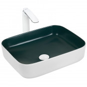 Накладная раковина WeltWasser Elbach M2195 WG 50х39 белый/зеленый