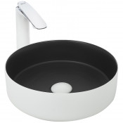 Накладная раковина WeltWasser Elbach M3134 WB 35.5х35.5 белый/черный