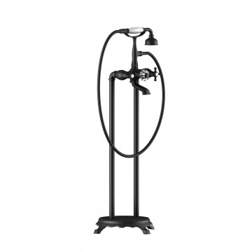 Смеситель напольный для ванны с душем Timo Nelson 1900/03Y-CR  черный