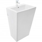 Напольная раковина WeltWasser WW LEERBACH 4438 GL-WT белый глянец