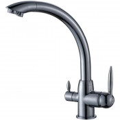 Смеситель для кухни Haiba HB76845 с фильтром хром