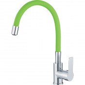 Смеситель для кухни Haiba HB70112-12 хром/зеленый