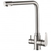 Смеситель для кухни Haiba HB76802 с фильтром сталь