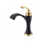 Смеситель для раковины Timo Unari черный антик-золото 7501/04-07F
