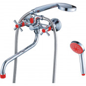 Смеситель для ванны Cron CN22142-6 хром/красный