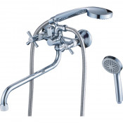 Смеситель для ванны Cron CN22142-8 хром/белый