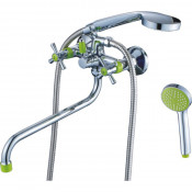 Смеситель для ванны Cron CN22142-12 хром/зеленый