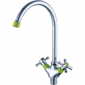 Смеситель для кухни Cron CN46142-12 хром/зеленый