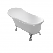 Акриловая ванна на львиных алюминиевых хромированных лапах Cerutti SPA Vico C-2014 7204