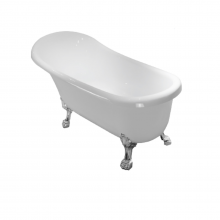 Акриловая ванна на львиных алюминиевых хромированных лапах Cerutti SPA Vico C-2014 7204