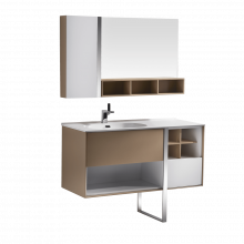 Комплект мебели для ванной Orans NL-014 1200 белый/бежевый