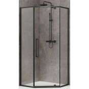 Душевой уголок Black&White Stellar Wind S875 90х90 черный матовый