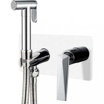 Гигиенический душ со смесителем Boheme Venturo 377-W белый/хром