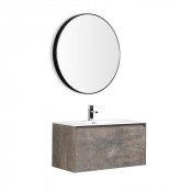 Комплект мебели для ванной Black&White Universe U905.800 серо-коричневый