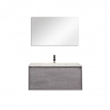 Комплект мебели для ванной Black&White Universe U909.1000 пепельный/белый