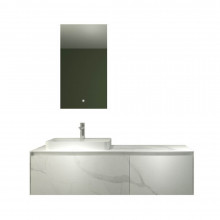 Комплект мебели для ванной Black&White Universe U911.1500 серый/белый