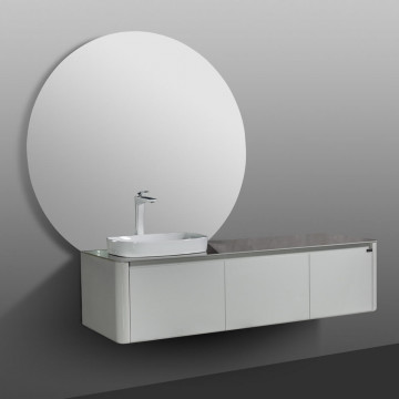 Комплект мебели для ванной Black&White Universe U915.1600 L серый/белый