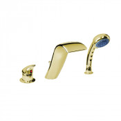 Смеситель на борт ванны Boheme Cobra 400 золото