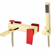 Смеситель для ванны Boheme Q 143-GR.2 золото/красный