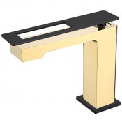 Смеситель для раковины Boheme Q 141-GB золото/черный