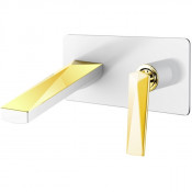 Смеситель для раковины Boheme Venturo 385-W белый/золото