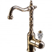Смеситель для раковины Boheme Crystal 282-CRST золото