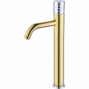 Смеситель для раковины Boheme Stick 122-GCR золото/хром